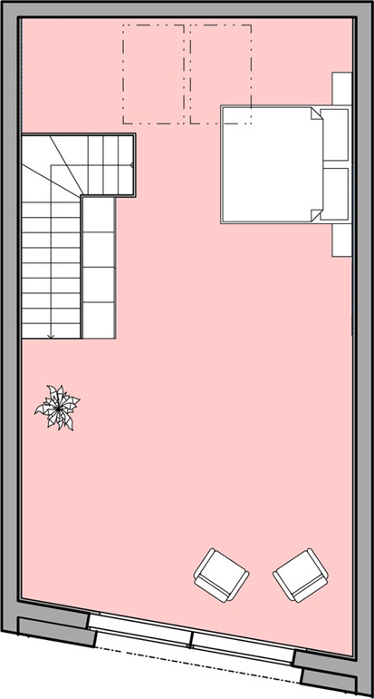 Apartmán 3+kk, 104,57 m2 s balkónem a mezonetem - 4. patro (Byt 14)