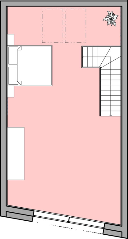 Apartmán 3+kk, 104,57 m2 s balkónem a mezonetem - 4. patro (Byt 15)