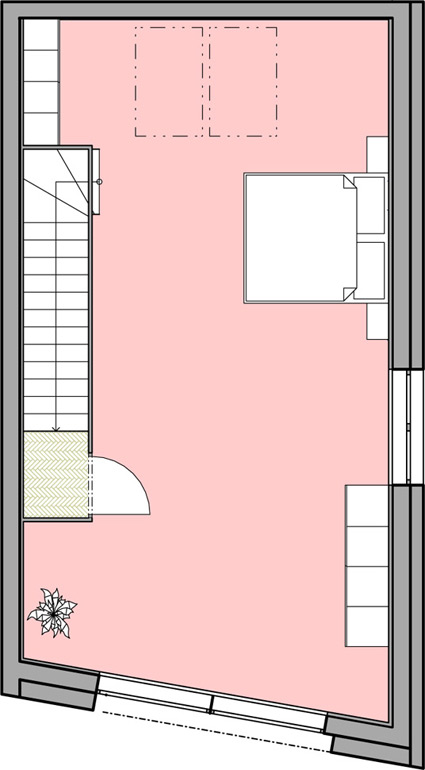 Apartmán 3+kk, 62,5 m2 s balkónem a mezonetem - 4. patro (Byt 18)