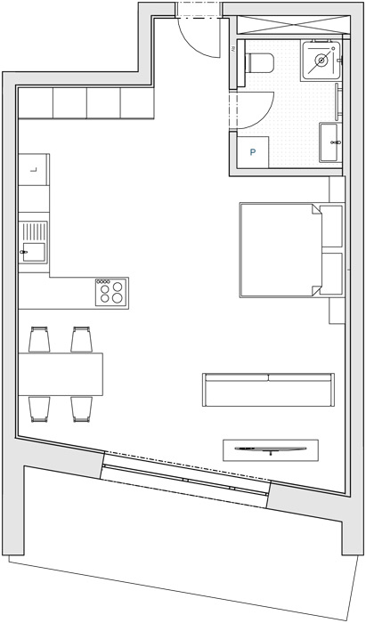 Apartmán 1+kk, 64,69 m2 s balkónem - 3. patro (Byt 10) Apartmán 1+kk, 64,69 m2 s balkónem - 3. patro (Byt 10)