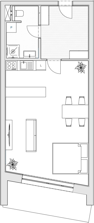 Apartmán 1+kk, 65,11 m2 s balkónem - 3. patro (Byt 11) Apartmán 1+kk, 65,11 m2 s balkónem - 3. patro (Byt 11)