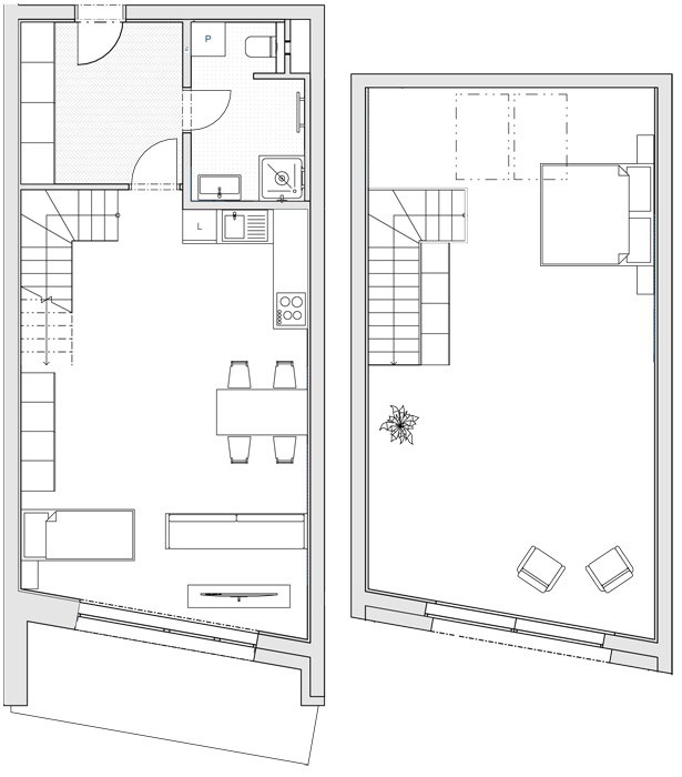 Apartmán 3+kk, 104,57 m2 s balkónem a mezonetem - 4. patro (Byt 14) Apartmán 3+kk, 104,57 m2 s balkónem a mezonetem - 4. patro (Byt 14)