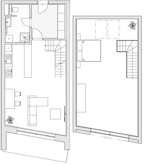Apartmán 3+kk, 104,57 m2 s balkónem a mezonetem - 4. patro (Byt 15) Apartmán 3+kk, 104,57 m2 s balkónem a mezonetem - 4. patro (Byt 15)