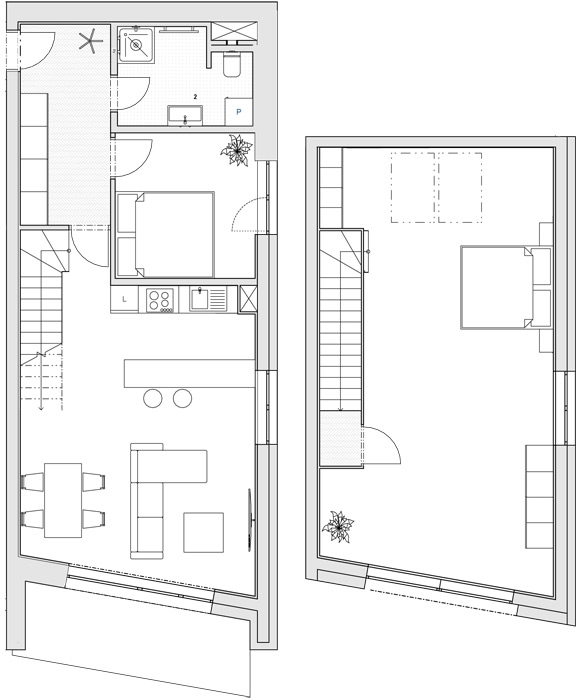 Apartmán 3+kk, 62,5 m2 s balkónem a mezonetem - 4. patro (Byt 18) Apartmán 3+kk, 62,5 m2 s balkónem a mezonetem - 4. patro (Byt 18)